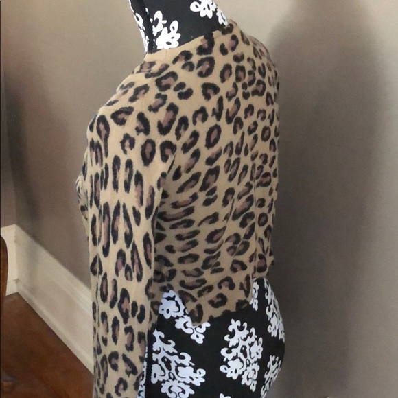 Bcbgmaxazria wool leopard cardigan xs - Picture 3 of 4
